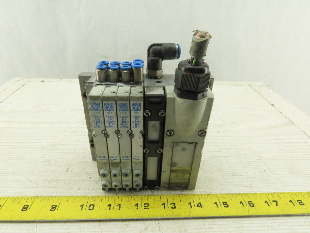 Festo VMPA-KMS2-24-5-PUR Pneumatic Logic With 4 Solenoid Valves