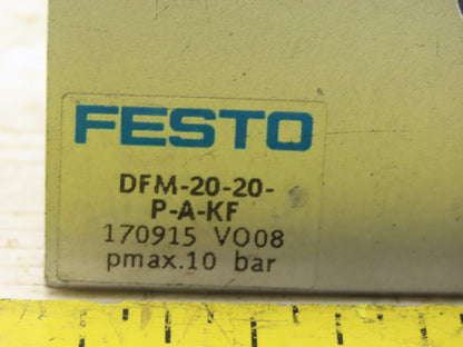 Festo 170915 DFM-20-20-P-A-KF Pneumatic Guide Cylinder 20mm Bore 20mm Stroke