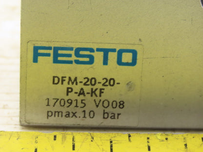 Festo 170915 DFM-20-20-P-A-KF Pneumatic Guide Cylinder 20mm Bore 20mm Stroke