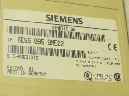 Siemens 6ES5-095-8ME02 S5-95U Processor Module
