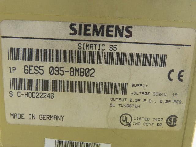 Siemens 6ES5-095-8MB02 S5-95U Processor Module Broken Toggle