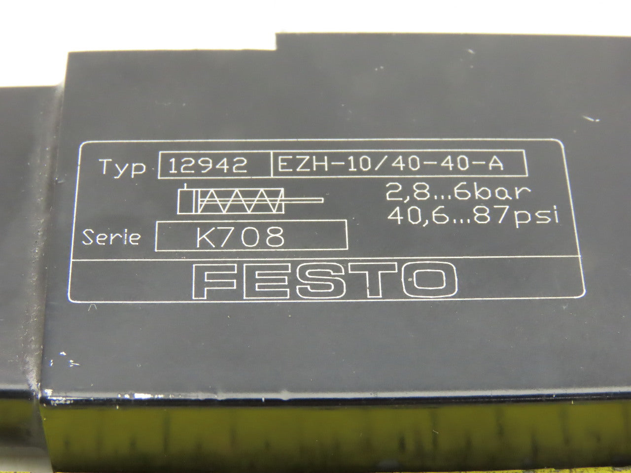 Festo EZH-10/40-40-A 40mm Stroke Single Acting Spring Return Flat Air Cylinder