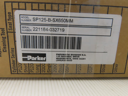 Parker Oringa SP125-B-SX650MM 5811FIL Linear Actuator Rebuild Kit