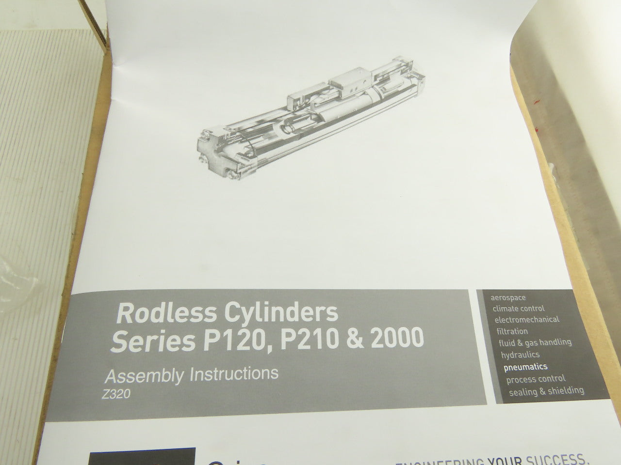 Parker Oringa SP125-B-SX650MM 5811FIL Linear Actuator Rebuild Kit