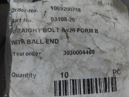 v Locating Pin With Ball end Form B 14mm Stud Tool Steel M5