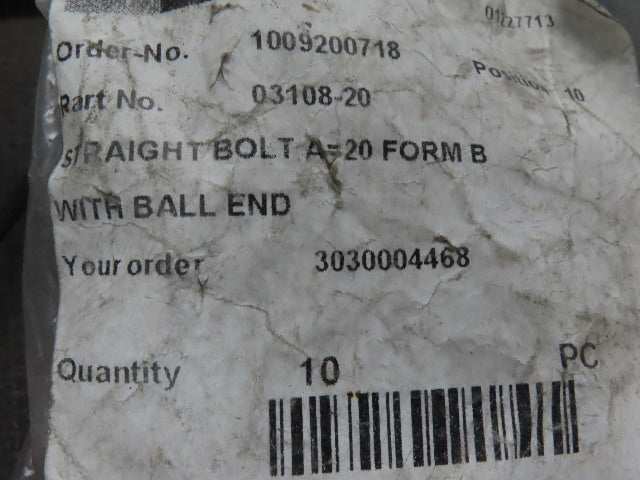 v Locating Pin With Ball end Form B 14mm Stud Tool Steel M5