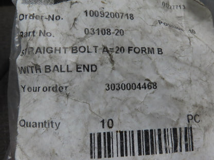 v Locating Pin With Ball end Form B 14mm Stud Tool Steel M5