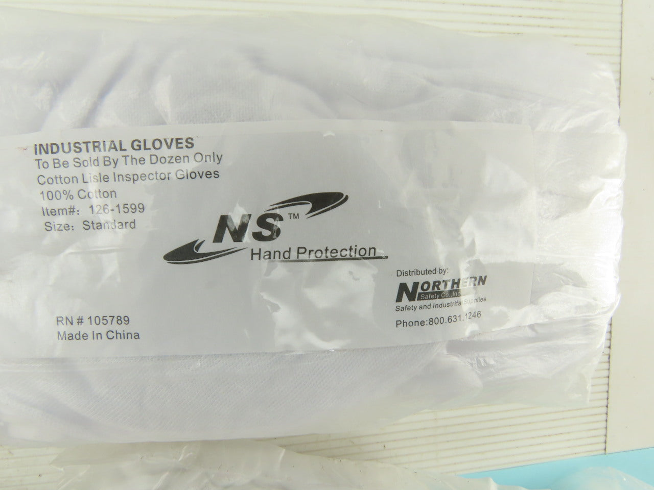 Northern Safety 126-1599 Standard Size 100% Cotton Lisle Inspector Gloves 7 Dz.