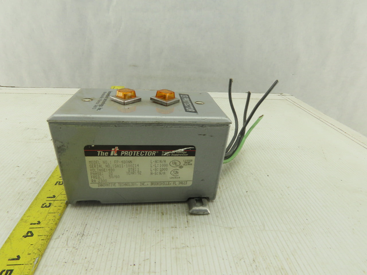 INNOVATIVE TECHNOLOGY INC FP-480NN 3 Wire Surge Suppressor Protector 480V 3PH