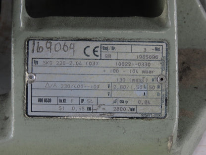 Rietschle SKG 226-2.04 0.55kW 2800RPM 230/400V Regenerative Blower Vacuum Pump