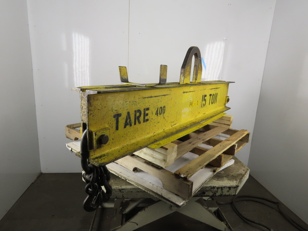 Great Lakes Supply 15 Ton Capacity Lifting Beam 73" Wide 60" Double Sling Chains