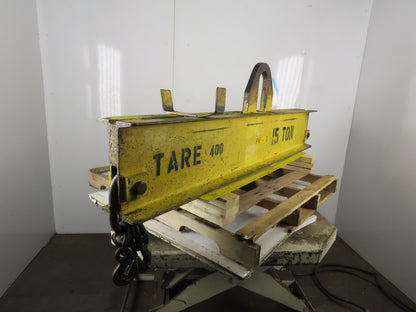 Great Lakes Supply 15 Ton Capacity Lifting Beam 73" Wide 60" Double Sling Chains