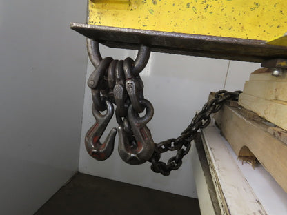 Great Lakes Supply 15 Ton Capacity Lifting Beam 73" Wide 60" Double Sling Chains