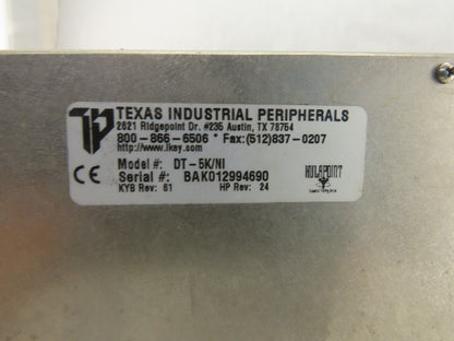 Texas Industrial DT-5K/NI Industrial Key Board AS IS Cord Cut