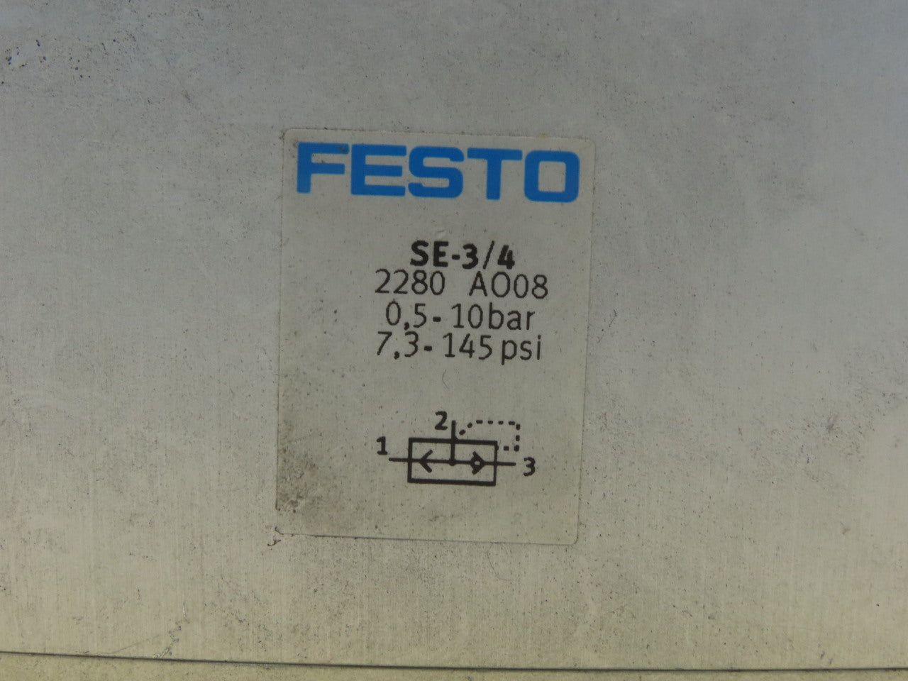 Festo SE-3/4 3/4" NPT Quick Exhaust Valve 0.5-10 Bar 7.3-145 PSI