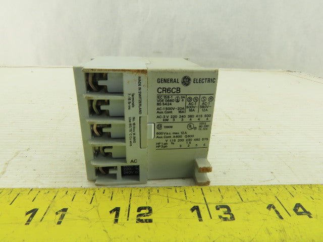 General Electric CR6CB Mini Contactor 3 Pole 220-240V Coil