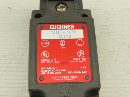 Euchner NZ1HS-3131 C1779 Limit Switch W/Base & Arm