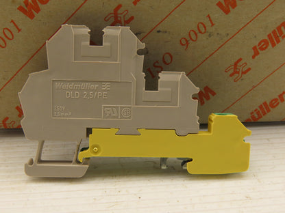 Weidmuller DLD 2.5/PE DB Feed Thru Grounding Terminal Block Lot Of 36