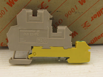 Weidmuller DLD 2.5/PE DB Feed Thru Grounding Terminal Block Lot Of 36