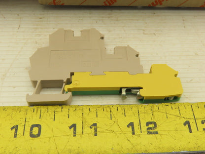 Weidmuller DLD 2.5/PE DB Feed Thru Grounding Terminal Block Lot Of 36