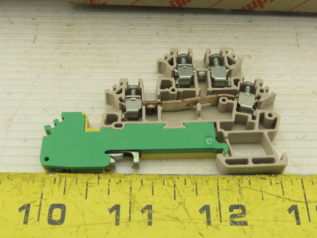 Weidmuller DLD 2.5/PE DB Feed Thru Grounding Terminal Block Lot Of 36