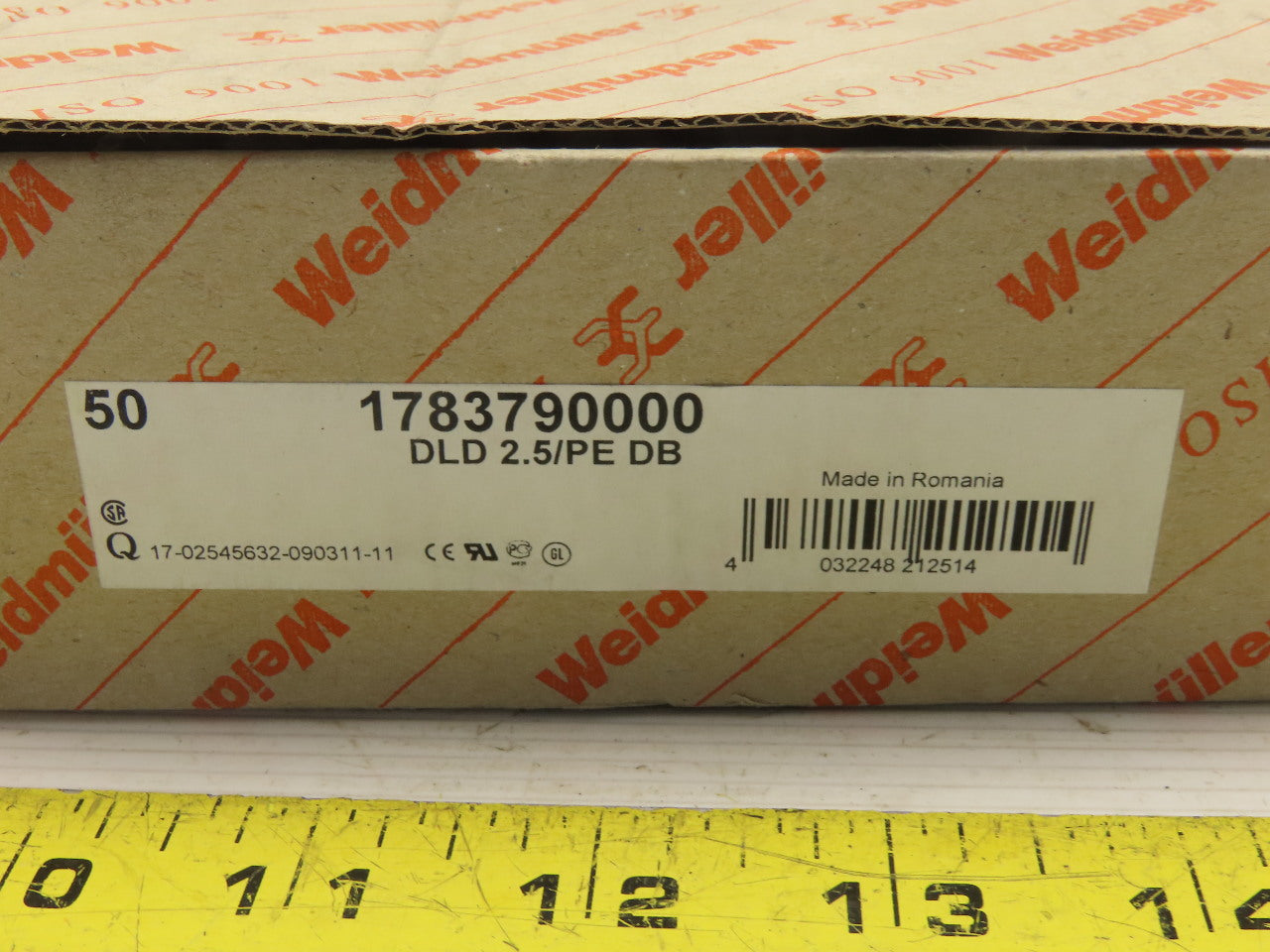 Weidmuller DLD 2.5/PE DB Feed Thru Grounding Terminal Block Lot Of 36