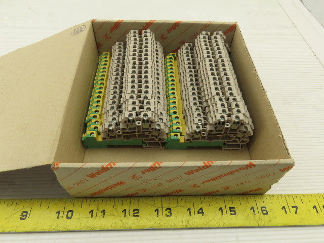 Weidmuller DLD 2.5/PE DB Feed Thru Grounding Terminal Block Lot Of 36