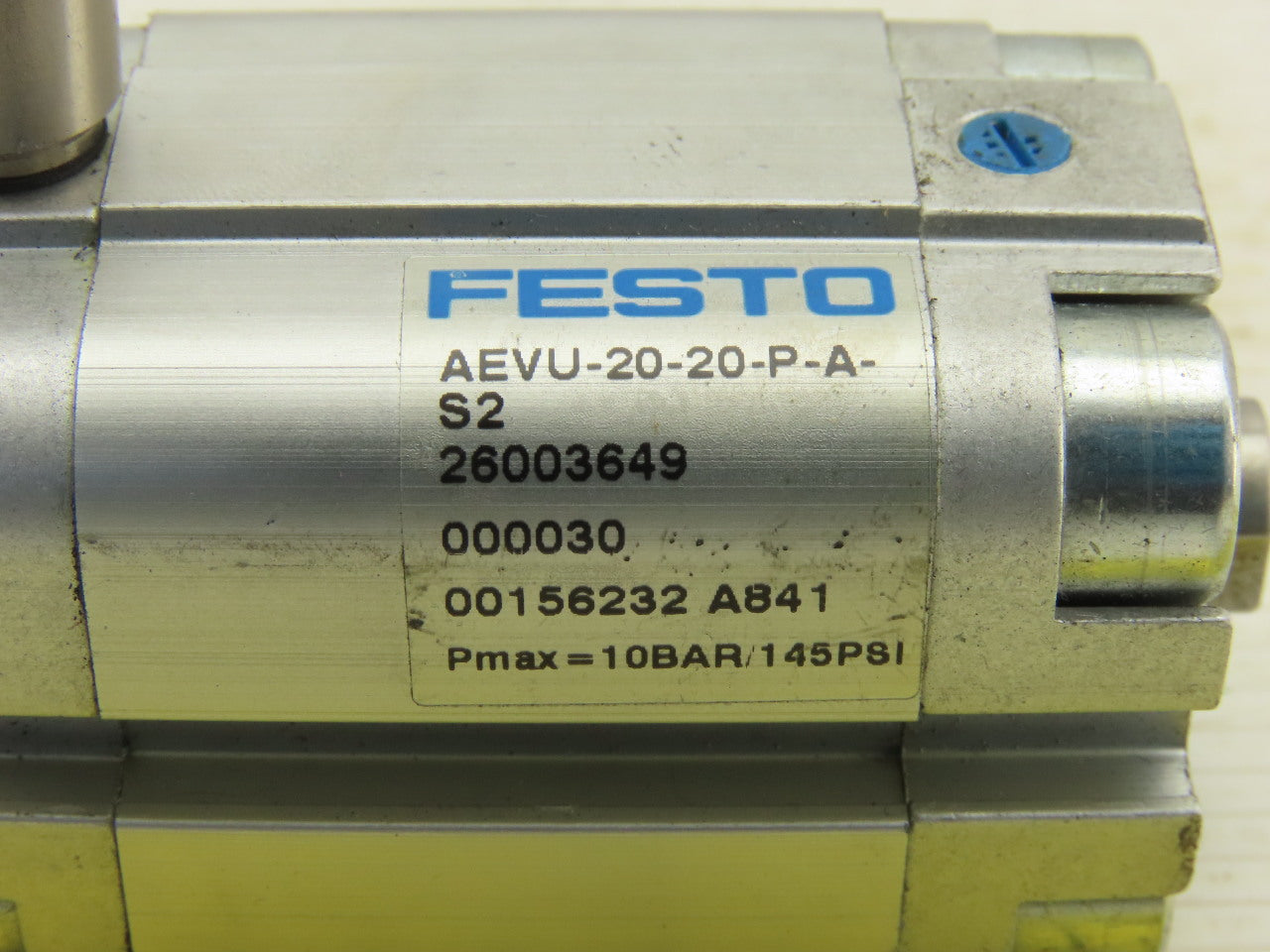 Festo AEVU-20-20-P-A-S2 25mm Double Stroke Push Pull Spring Return Air Cylinder