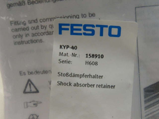 Festo KYP-40 158910 Rodless Cylinder Shock Absorber Clamp Bracket
