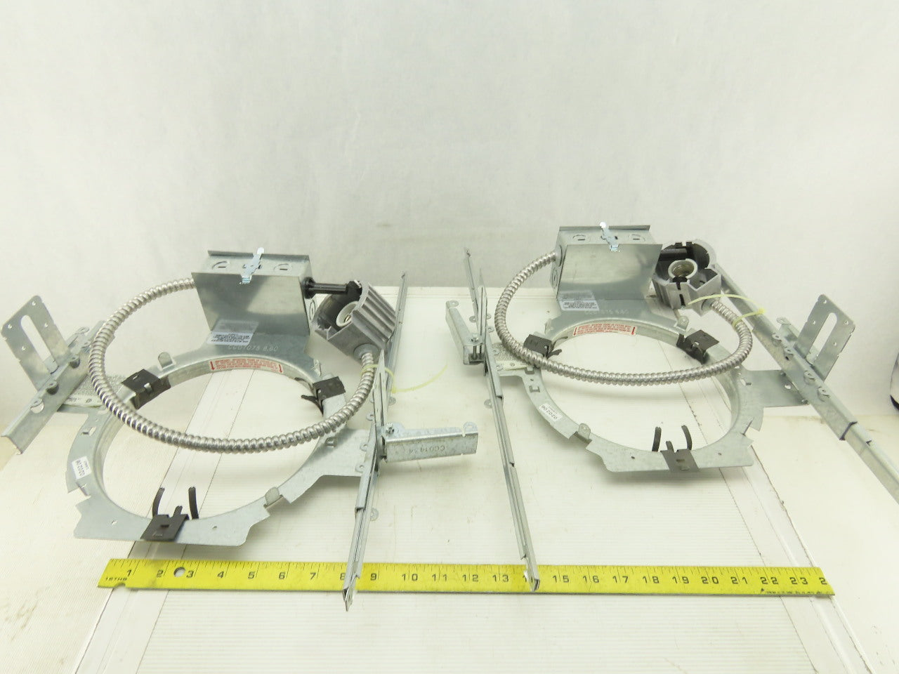 Lithonia Gotham GRS 8 HSG J2 Recessed Mounting Plaster Frame Housing 8" Lot of 2