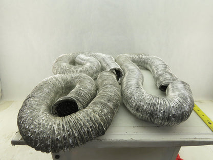 Deflecto Fl0325 Non Insulated Metallic Flexible Duct 3"x 53'' Silver 3 Pieces