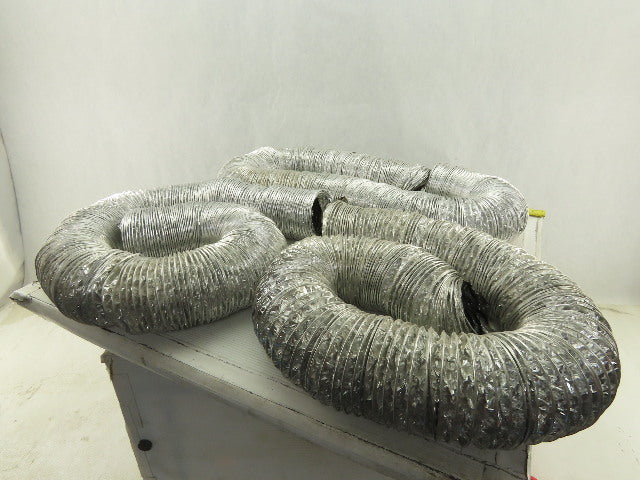 Deflecto Fl0325 Non Insulated Metallic Flexible Duct 3"x 53'' Silver 3 Pieces