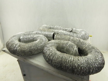 Deflecto Fl0325 Non Insulated Metallic Flexible Duct 3"x 53'' Silver 3 Pieces
