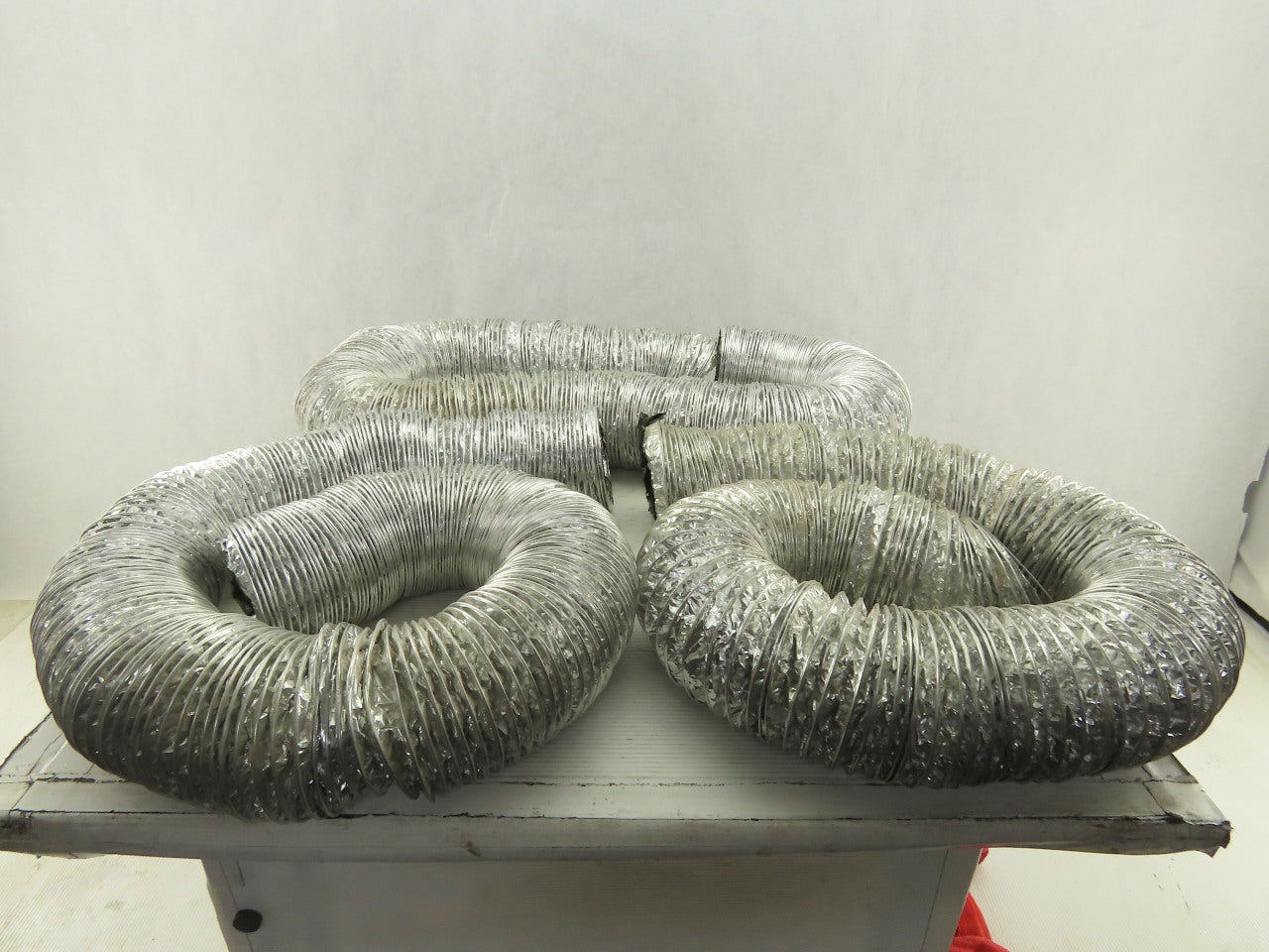 Deflecto Fl0325 Non Insulated Metallic Flexible Duct 3"x 53'' Silver 3 Pieces