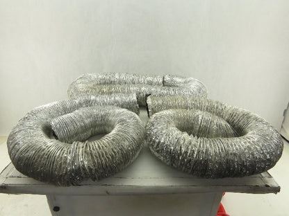 Deflecto Fl0325 Non Insulated Metallic Flexible Duct 3"x 53'' Silver 3 Pieces