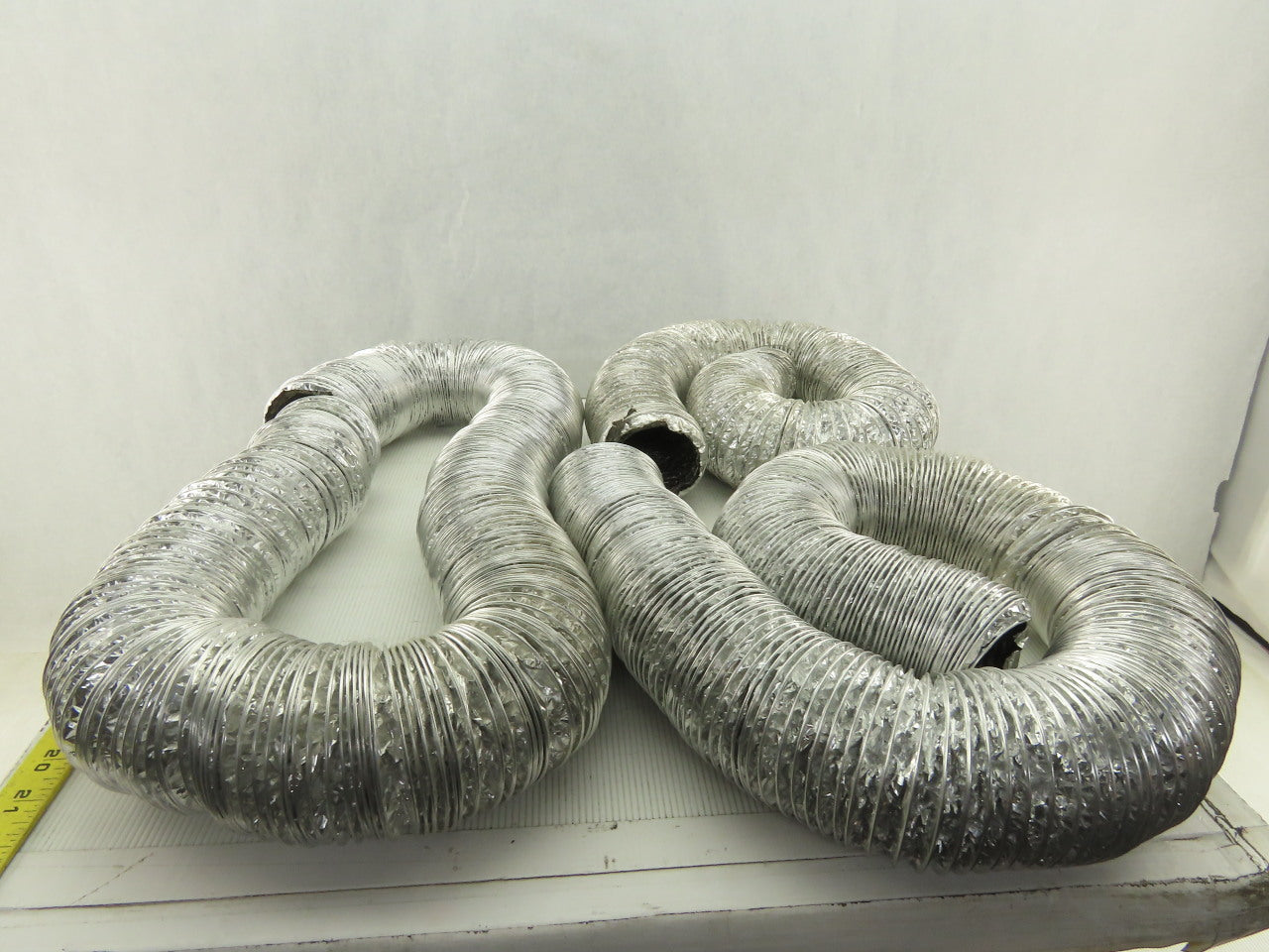 Deflecto Fl0325 Non Insulated Metallic Flexible Duct 3"x 53'' Silver 3 Pieces