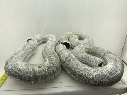Deflecto Fl0325 Non Insulated Metallic Flexible Duct 3"x 53'' Silver 3 Pieces