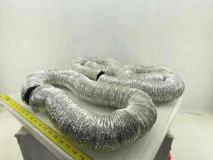Deflecto Fl0325 Non Insulated Metallic Flexible Duct 3"x 53'' Silver 3 Pieces