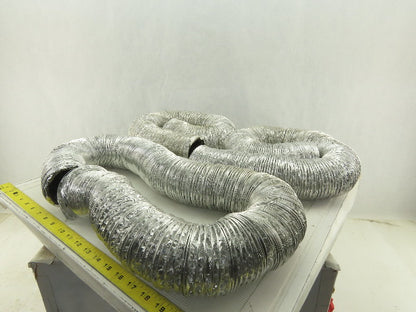 Deflecto Fl0325 Non Insulated Metallic Flexible Duct 3"x 53'' Silver 3 Pieces