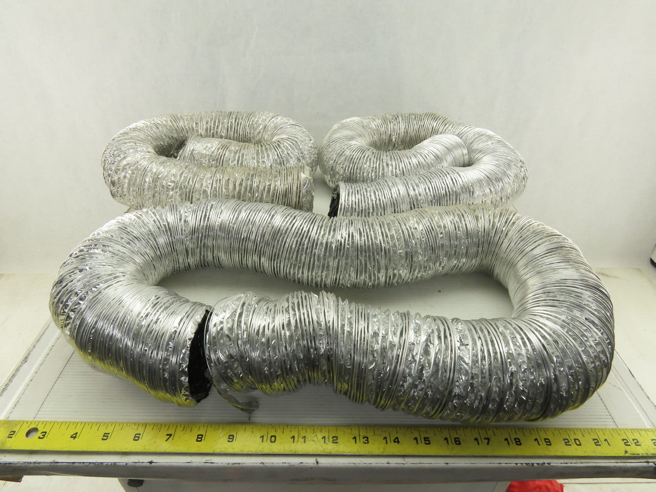Deflecto Fl0325 Non Insulated Metallic Flexible Duct 3"x 53'' Silver 3 Pieces