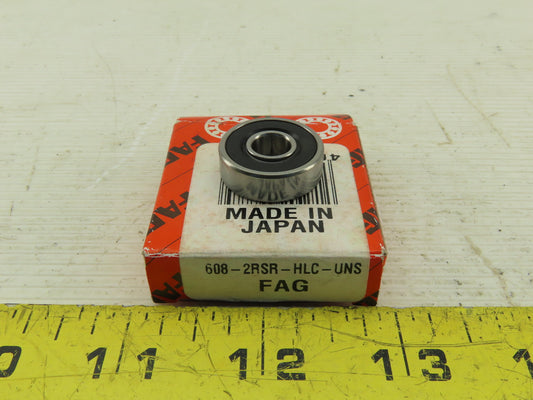 FAG 608-2RSR-HLC-UNS 8x22x7mm Radial Deep Groove Bearing