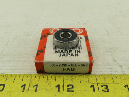 FAG 608-2RSR-HLC-UNS 8x22x7mm Radial Deep Groove Bearing
