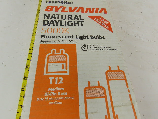 Sylvania F40DSGN50 40W T12 5000k Full Spectrum Fluorescent Light Bulb Lot of 8