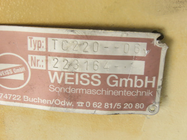 Weiss TC220-06 Rotary Turntable 6 Station No Motor
