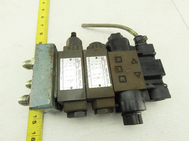 Nachi SL-G01-C6-R-C1-30 Hydraulic Solenoid Valve Check Regulator Assembly 110V