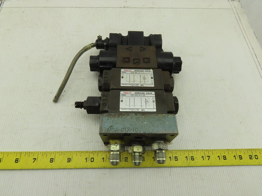 Nachi SL-G01-C6-R-C1-30 Hydraulic Solenoid Valve Check Regulator Assembly 110V