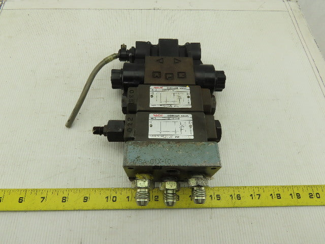 Nachi SL-G01-C6-R-C1-30 Hydraulic Solenoid Valve Check Regulator Assembly 110V