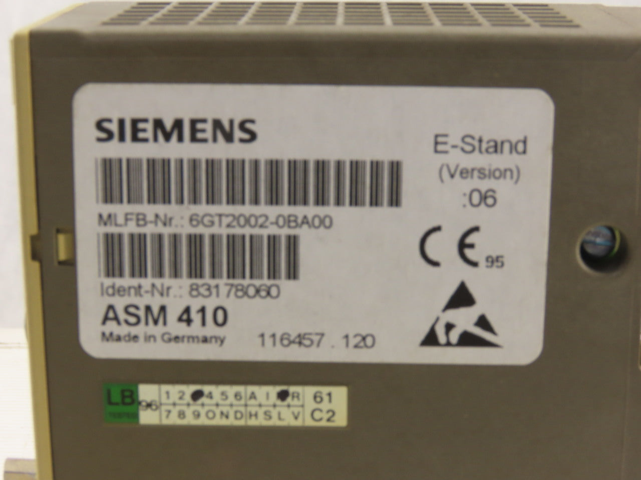 Siemens 6GT2002-0BA00 MOBY-I Communication Module