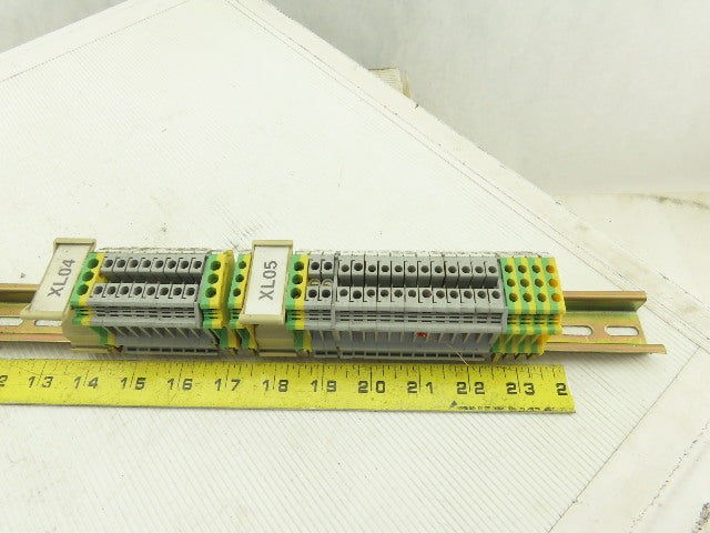 Typ UK4 600V25A 28-12AWG Single Pole Wire Terminal Blocks Lot Of 54