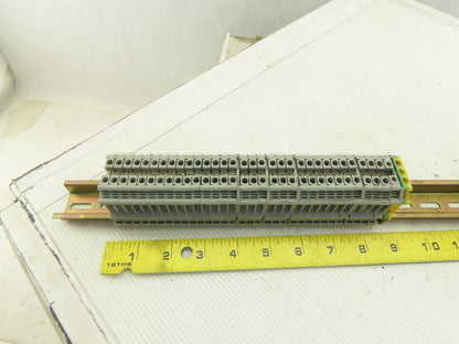 Typ UK4 600V25A 28-12AWG Single Pole Wire Terminal Blocks Lot Of 54
